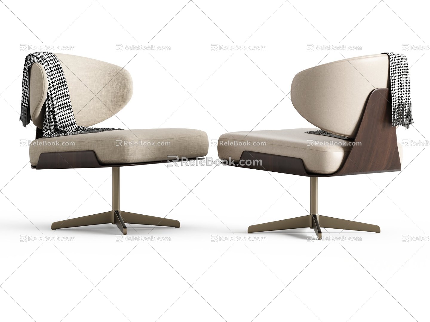 Modern Single Chair Office Chair Leisure Chair 3d model