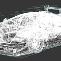 Yellow Racing Car With Works JDM Style Liberty Walk Number 41 Aerodynamic Design