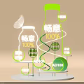 Changyi 100% Bottle Sculpture Photo Check-in Spot With Butterfly 0 Fat Dietary Fiber AD Calcium