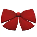 Red Butterfly Shaped Bow Decoration With Vibrant Color And Smooth Texture