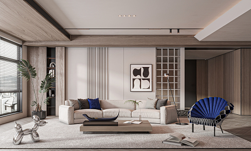 Modern Minotti living room 3d model