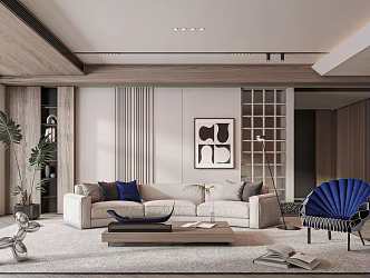 Modern Minotti living room 3d model