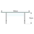 Modern Dining Table With Glass Top And Sleek Metal Legs Modern Design