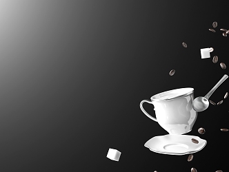 Modern coffee cup creative coffee 3d model