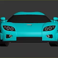 Vibrant Blue Sports Car With Sleek Aerodynamic Body And Black Wheels Design
