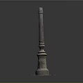 Tall Decorative Column With Fluted Design Ornate Capital And Square Base Details