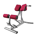 Leg Extension Fitness Machine With Red Padded Seats And Metal Frame For Gym Training