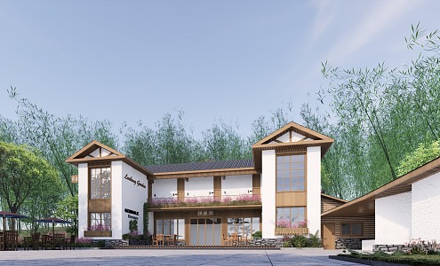 New Chinese Style Folk House Rural Folk House Rural Architecture 3d model