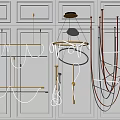 Modern lamp combination chandelier 3d model