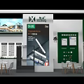 HX STEEL Metal Products Exhibition Booth With Display Frames And Company Signage