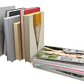Stacked Books And Magazines Including Vogue Harry Potter And China Today Collection