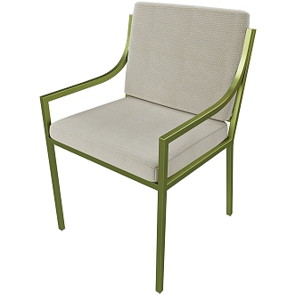 Sifas Nordic Simple Iron Fabric Dining Chair Leisure Chair Armchair 3d model