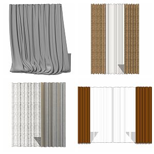 Modern Curtain Combination 3d model