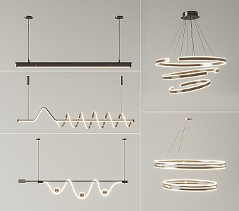 Pendant lamp combination 3d model