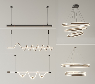 Pendant lamp combination 3d model