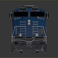Detailed Blue PXY Locomotive With Industrial Design And Metal Components