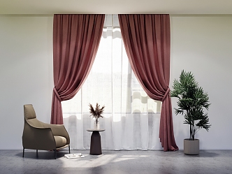 Modern Curtains 3d model