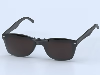 Stylish Black Sunglasses With Modern Frame Dark Lenses And Lightweight Design Features 3d model