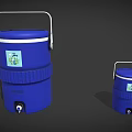 Blue Industrial Drums With Handles And Spigot For Industrial Liquid Storage