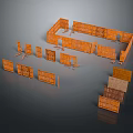 Wooden Fence Components With Various Designs And Assembly Parts For Outdoor Projects