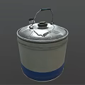 Vintage Metal Oil Can Featuring PURE Branding And Blue Silver Finish