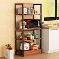 Elegant Modern Bathroom Cabinet Rack with Multiple Storage Shelves and Sturdy Metal Frame