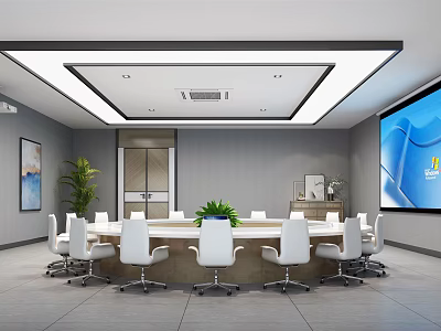 Modern Meeting Room Meeting Tables and Chairs 3d model