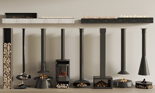 Modern Fireplace 3d model