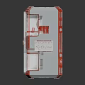 Retro Style Commercial Vending Machine With Red Silver Exterior And Glass Doors