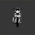 Sleek White Motorcycle With Black Seat Red Stripes Modern Design And Alloy Wheels