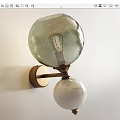 Simple round wall lamp 3d model