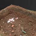Construction Site Excavation Area With Loose Soil Debris And Scattered Waste Materials