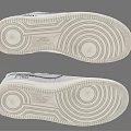 White Air Force 1 Shoes With White Leather Upper And Silver Swoosh Logo