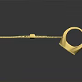 Gold Jewelry Set With Intricate Pendant Necklace And Detailed Ring Design