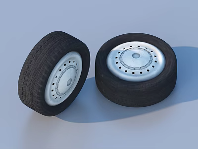 Tire Wheel hub New tire 3d model