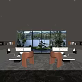 Modern Lounge Reception Room 3d model