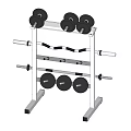 Sturdy Fitness Equipment Rack Holding Dumbbells Barbells And Weight Plates