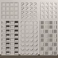 Modern Partition Cement Brick Partition Cement Brick Wall Precast Brick Partition 3d model