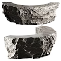 Unique Natural Rock Bar With Irregular Shape And Rough Surface Texture