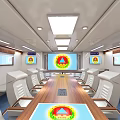 Modern Command Room Command Vehicle 3d model