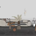 Modern Sofa Coffee Table Combination Special-shaped Sofa Coffee Table Combination 3d model