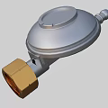 Industrial Equipment Silver Metal Regulator With Round Top And Hexagonal Connector