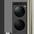 LG Modern Built in Double Front Load Drum Washing Machine With Sleek Design 3d model