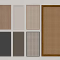 Various Decorative Panel Samples With Wooden Solid Grid Patterns And Color Options 3d model