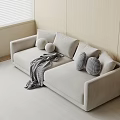 Double sofa multi-person sofa 3d model