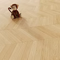 Light Oak Herringbone Wood Flooring Bringing Natural Charm to Bright Home Interior
