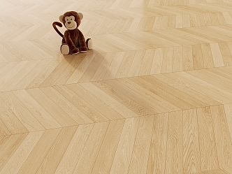 Modern Wood Flooring Solid Wood Flooring Plush Toy Doll 3d model