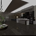 Modern Restaurant Interior Design With Open Layout Marble Bar And Pendant Lights