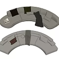 Modern Multiplayer Sofa 3d model