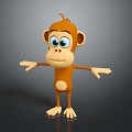 Monkey Monkey Cartoon Monkey Anime Monkey Stylized Monkey Fantasy Style Monkey Toy 3d model